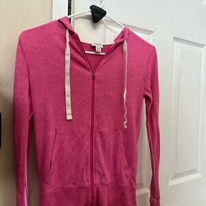 J. Crew Pink Hoodie Sweatshirt with Long Sleeves